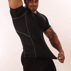 Dernière chemise de sport de gymnastique pour hommes 100% coton respirante à séchage rapide pour tissu tricoté de fitness - Product Image 6