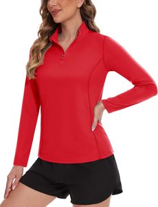 Camisas de Golf para Mujer, Protección Solar, Manga Larga, Secado Rápido, Cierre de 1/4, Ligeras, Estilo Vintage, 100% Algodón - Product Image 3