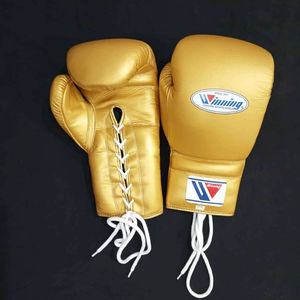 ถุงมือหนัง MMA แบบผูกเชือกสีทอง สำหรับฝึกซ้อมคิกบ็อกซิ่ง ระบายความชื้น ปกป้องนิ้วเต็มรูปแบบ ดีไซน์ปรับแต่งได้ ขนาด 10 ออนซ์ สำหรับใช้งานกลางแจ้ง - Product Image 2