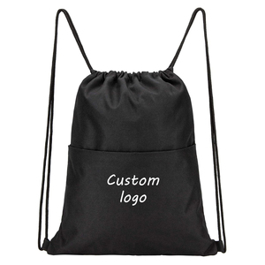 Nouvelle qualité résistant à l'eau sport sac de sport cordon sacs à dos réutilisable Polyester Promotion Gym dessiner sac à cordes avec poche - Product Image 1