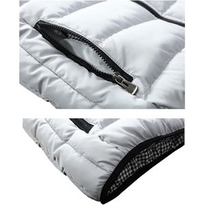 Gilet matelassé décontracté pour homme, doublure polaire chaude d'hiver, col montant, fermeture éclair intégrale, sans manches, respirant, imperméable, chauffant, pour la rue - Product Image 5