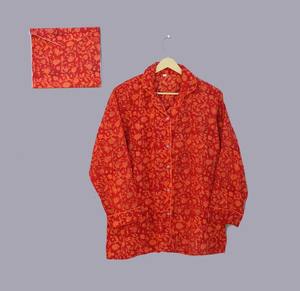 Conjunto de pijama de algodón hecho a mano indio para mujer, conjunto de ropa de salón con estampado de bloques de verano, pijama de boda para damas de honor, conjunto de pijama personalizado - Product Image 3