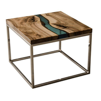 Table basse en résine époxy de meilleure qualité, meuble de décoration de luxe fait à la main, Table à café en résine époxy au prix d'usine