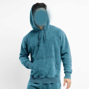 Streetwear 100% algodón lavado callejero gráfico hip-hop rapero con capucha Tops sudaderas con capucha sudadera para hombres lavado ácido con capucha - Product Image 1