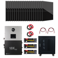 Kit hybride EG4 18kPV avec batteries pour rack de serveur, système solaire pour toute la maison