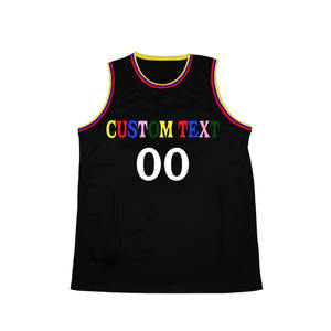 Maillots de basket-ball imprimés personnalisés OEM, à séchage rapide, pour l'été, fabriqués avec un tissu en maille respirant 100% polyester - Product Image 3