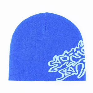 Fabricante personalizado 2025 Fuzzy Full Jacquard Winter Knitted Custom Logo Sombreros Skull Caps Soft Beanies. - Product Image 2