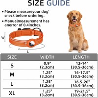 Collier pour chien rembourré en cuir et nylon réfléchissant, résistant, écologique, avec support AirTag, réglable pour les races de chiens de petite, moyenne et grande taille, et les chats