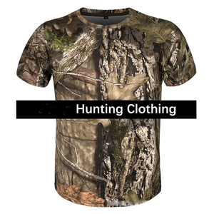 Vente en gros T-shirt OEM pour hommes coupe ample imprimé polaire solide personnalisé femmes dames Blaze Orange camouflage chasseur de pêche - Product Image 5