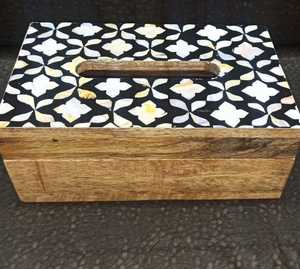 Boîte à mouchoirs en émail artisanale, porte-serviettes décoratif, boîte à mouchoirs moderne pour salle de bain et cuisine, décoration de luxe pour la maison - Product Image 3