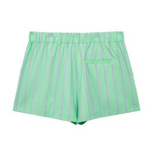 Conjunto de Dos Piezas de Moda Veraniega para Mujer, Camisa Verde Lisa de Un Solo Pecho y Pantalones Cortos con Cintura Elástica con Botones - Product Image 5