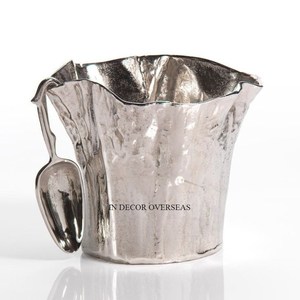 Simple Standard Designer Silver Shiny Polished Premium Quality Metal Made Large Size Beverage Tubs <b>Wine</b> And Ice Bucket Supplies - Product Image 2