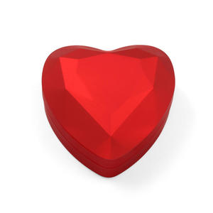 Jeulia Modern Red Heart-Shaped LED <b>Ring</b> Box-Leather Jewelry Gift <b>Storage</b> Box - Product Image 4
