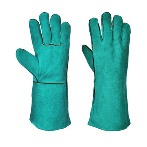 Gants de soudage en cuir de vachette fendu, résistants à l'abrasion, de protection personnelle, pour la construction, la lutte contre les incendies, les barbecues - Product Image 2