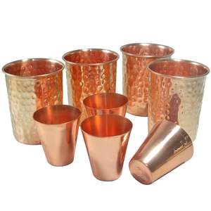 Ensemble de 6 verres en cuivre de conception différente de la meilleure qualité utilisés pour la maison et le service de boissons au bar - Product Image 6