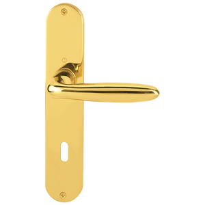 Juego de manijas para puertas y ventanas Verona M151/302 de latón, placa larga F71 OB 72 mm DIN, izquierda/derecha, HOPPE - Product Image 3