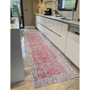 Tapis de ferme fleuri : Tapis d'intérieur antidérapant de style vintage, tapis fin non tissé - Product Image 5