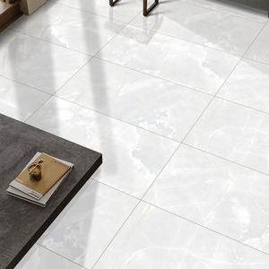 Carreaux de porcelaine métalliques émaillés gris océan 60x120mm Carreaux de mur de sol brillants résistants à l'usure pour le hall d'entrée de l'hôtel pour résidentiel - Product Image 1