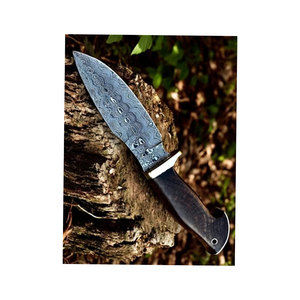 Couteau de chasse à lame damas personnalisable de haute qualité manche en bois en acier inoxydable meilleure qualité pour bricolage Camping OEM disponible - Product Image 6