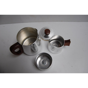 Ensemble classique de crémier et de sucre en métal avec poignées en bois Sucrier au design élégant Argenterie de qualité supérieure - Product Image 3