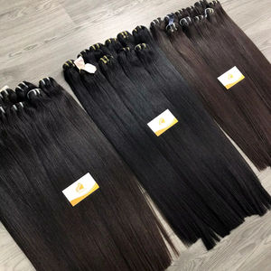 100% trama de piel Remy virgen recta Natural cutícula de alta calidad vietnamita crudo 1B HD modelo de encaje paquetes humanos Minh Khang - Product Image 2