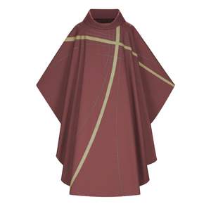 Tissu en polyester conception de logo personnalisé détaillant unisexe tenue de prêtre sacré respirant confortable culte Chasuble Robes - Product Image 2