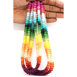Magnifiques perles de quartz de forme ronde, couleur arc-en-ciel estivale fraîche, 7-8 mm, perles de pierres précieuses de quartz multicolores - Product Image 3