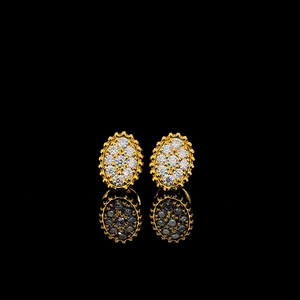 Pendientes de tuerca étnicos con diamantes cultivados en laboratorio de 2ct más vendidos IGI Certified VVS Clarity Yellow Gold - Product Image 3