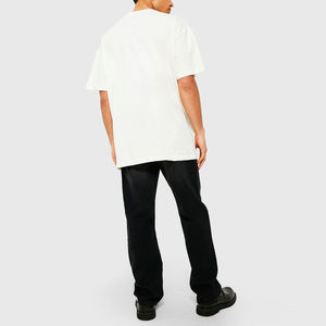 Venta al por mayor de los hombres transpirables hombro caído camisetas de alta calidad de punto de cuello redondo bajo MOQ con servicio de OEM/ODM - Product Image 6