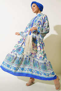 New Season Women <b>Summer</b> Islamic Clothing <b>Abaya</b> Dress Kaftan Tunic Dubai Muslim Islamic Fashion Turkish Made Islamic Dresses - Product Image 4