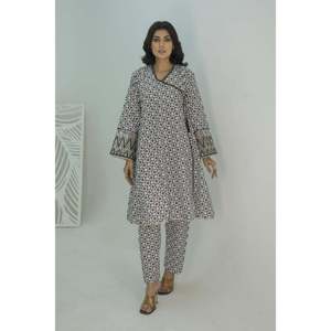 Traje Salwar Kameez de 3 Piezas para Niñas, Estilo Indio/Pakistaní, en Algodón, Edición Formal Larga Digital - Product Image 2