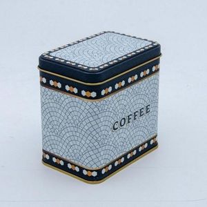 Caja de almacenamiento de Metal Rectangular de 80x120x120mm con tapa deslizante 1L Patrón de mosaico geométrico Cajas de Metal de diseño único - Product Image 5