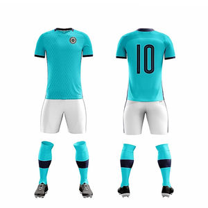 ผู้ผลิตชุดฟุตบอลแบบกำหนดเอง OEM ชุดเสื้อและกางเกงขาสั้นคุณภาพสูง ผ้าระบายอากาศ แห้งเร็ว น้ำหนักเบา สำหรับสโมสร - Product Image 1
