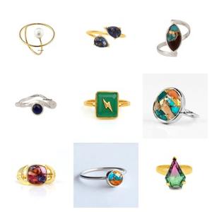 Venta caliente 12mm Natural Black Onyx Gemstone Bisel Set Delicado Diamante Corte Anillo para Mujeres 18K Oro Rosa Oro 925 Plata Fina - Product Image 5