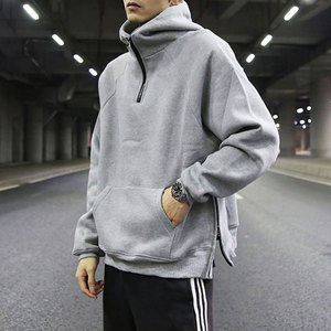 High Quality Men's <b>Plain</b> <b>Sweatshirt</b> with Customized Logo Polyester/Cotton Sportswear Front Logo Winter Solid Pattern OEM Service - Product Image 3