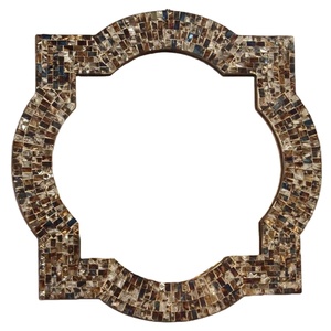 Miroir mural en mosaïque en métal de luxe moderne au design incurvé de nouveau style pour les hôtels et les restaurants de salon accessoires à usage domestique - Product Image 6