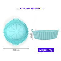 RAYBIN – lot de 2 accessoires de friteuse à air en silicone, réutilisables, biodégradables et épais