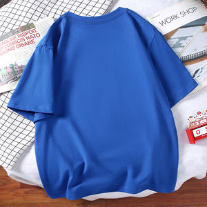 Venta al por mayor de alta calidad logotipo personalizado Camiseta 100% algodón camiseta Unisex Color sólido cuello redondo manga corta Camiseta en blanco para hombres - Product Image 4