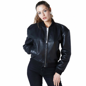 Chaqueta de Motocicleta de Cuero Premium Personalizada para Mujer, Teñida Lisa, Tejida, Transpirable, Ropa de Abrigo de Invierno - Product Image 1