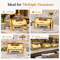 Chauffe-plats pour buffet en acier inoxydable 9L équipement de restauration pour hôtel et restaurant