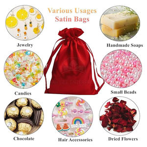 High Quality Lightweight <b>Drawstring</b> <b>Backpack</b> Pakistan-Made Fashion Style Satin Cotton Lining Polyester String Carry System Silk - Product Image 5