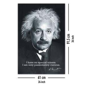 Albert Einstein Modern Style <b>Canvas</b> Poster "I Have No Special Talents.." for <b>Wall</b> Use - Product Image 3