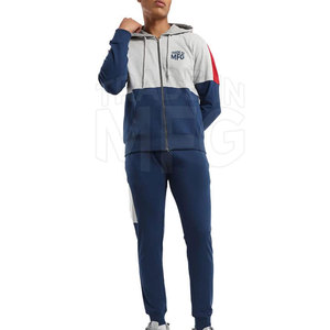 Survêtement à fermeture éclair XL pour hommes de luxe tendance motif solide 100% coton vêtements de travail grande taille survêtement d'hiver - Product Image 1