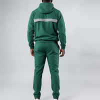 Chándal Deportivo para Hombre, Corte Regular, Cortavientos, Estampado, con Cremallera, Contraste de Algodón, Ropa Deportiva Urbana