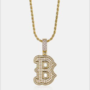 Pendentif personnalisé exclusif pour homme en alliage plaqué or avec diamants CZ style hip-hop pour cadeau - Product Image 5