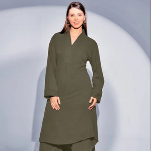 ชุด Kurtis Co-Ord ปากีสถานนำเข้า | เข็มขัดกางเกงพร้อมกระเป๋า | XL 5XL ใส่ได้พอดี | ทันสมัยสวมใส่สบายและทนทาน - Product Image 1