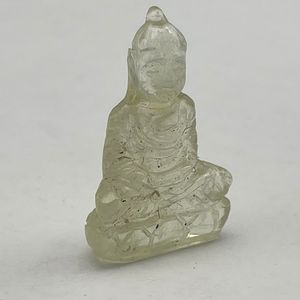 Buda de cristal del desierto libio Natural tallado raro LDG calavera tallada a mano calavera bellamente tallada calavera - Product Image 3