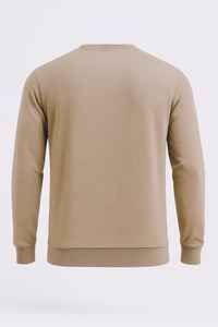 เสื้อสเวตเตอร์คอกลมแขนยาวพิมพ์ลายสำหรับผู้ชายเข้ารูปสีน้ำตาลใส่สบายสำหรับฤดูหนาว - Product Image 2