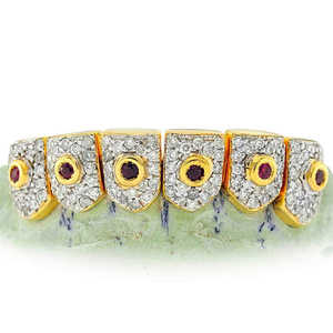 Rejilla Dental de Oro de 14K Personalizada de Lujo Unisex 2024, con Polvo de Diamante y Moissanita, Estilo Vintage de Moda 2023, Regalo para Hombre - Product Image 5