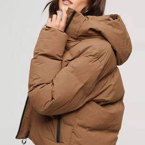 New Design Zip up Windbreaker Down <b>Jackets</b> Custom Logo Winter Bubble <b>Jacket</b> <b>Women</b> <b>Padded</b> Puffer <b>Jacket</b> - Product Image 3